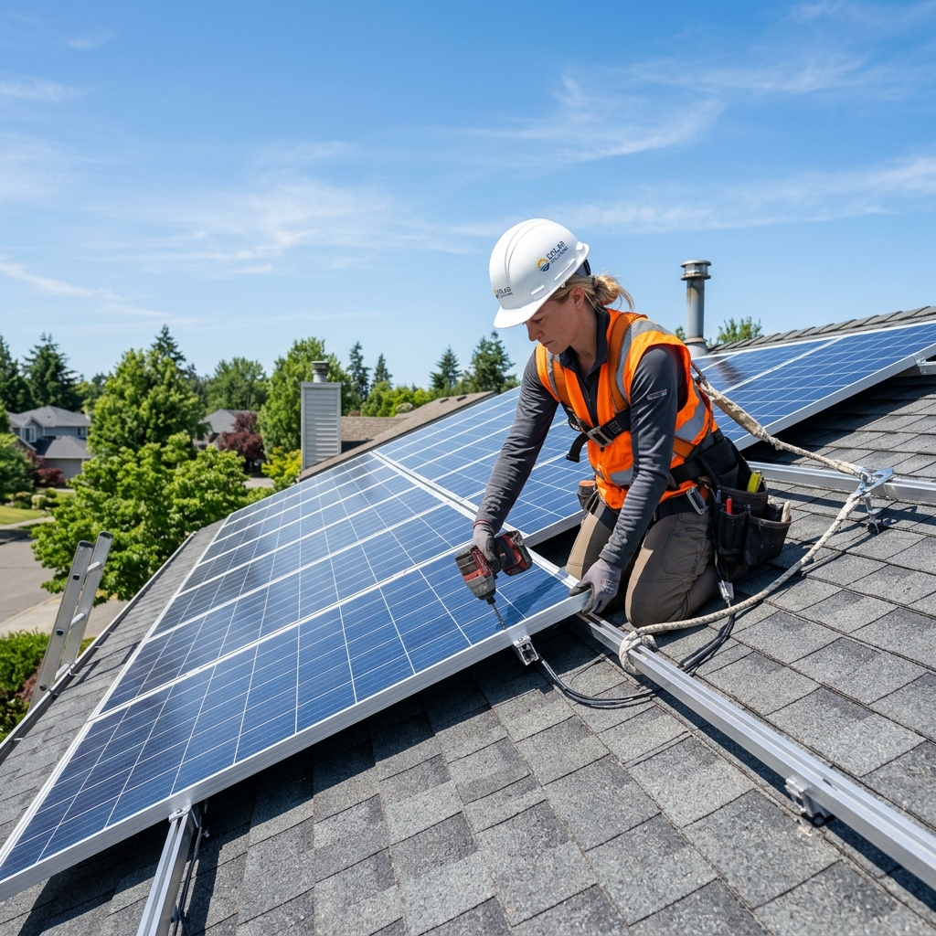 Solar panel installation in Lucknow